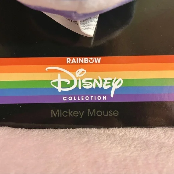 Disney Mickey Mouse Rainbow Pride Collection Plush Clip - Picture 3 of 6